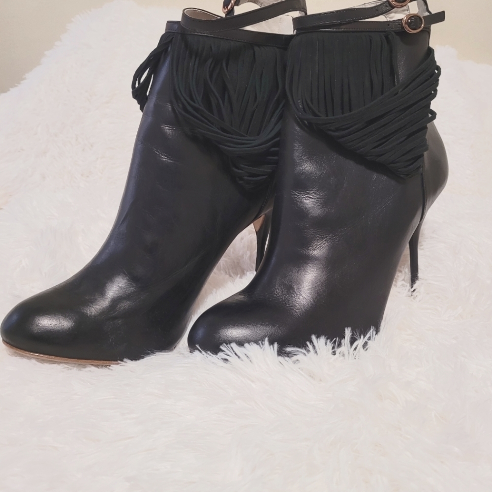 Sophia Webster Leather Fringe Bootie